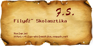 Filyó Skolasztika névjegykártya